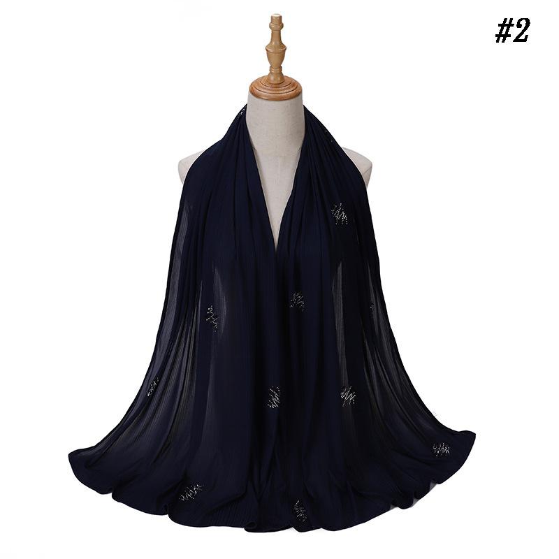 LUMAYA LM1133 New Striped Hot Drilling Headscarf