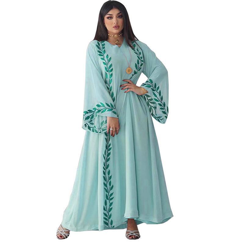 LUMAYA LUMAYA1050 2pcs Chiffon Long Muslim Dress with Hijab