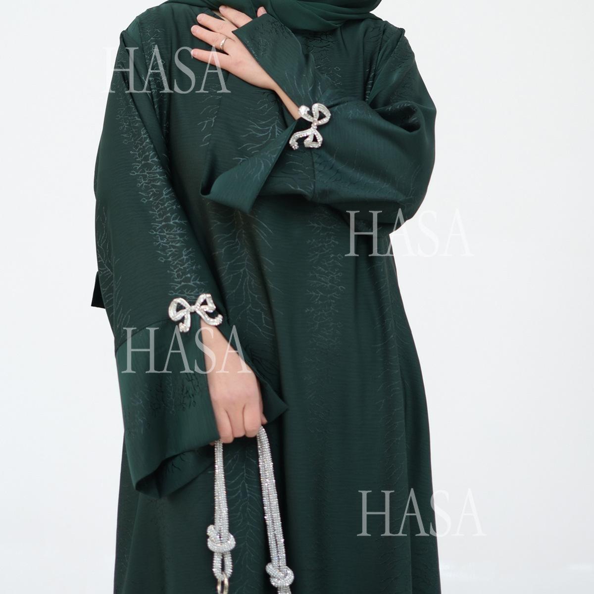 LUMAYA5867 Bow-knot Cuff Long Skirt | Elegant and Radiant