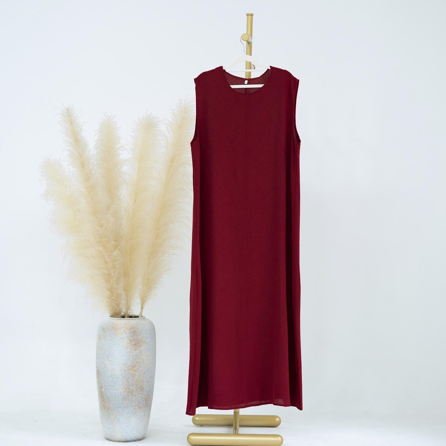 LUMAYA LUMAYA1019 Solid Color Bottom Tank Top Dress