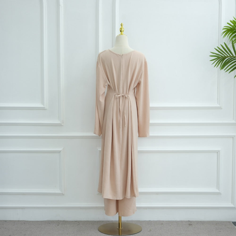 LM6605 Stylish asymmetrical two-piece set (with optional headscarf)