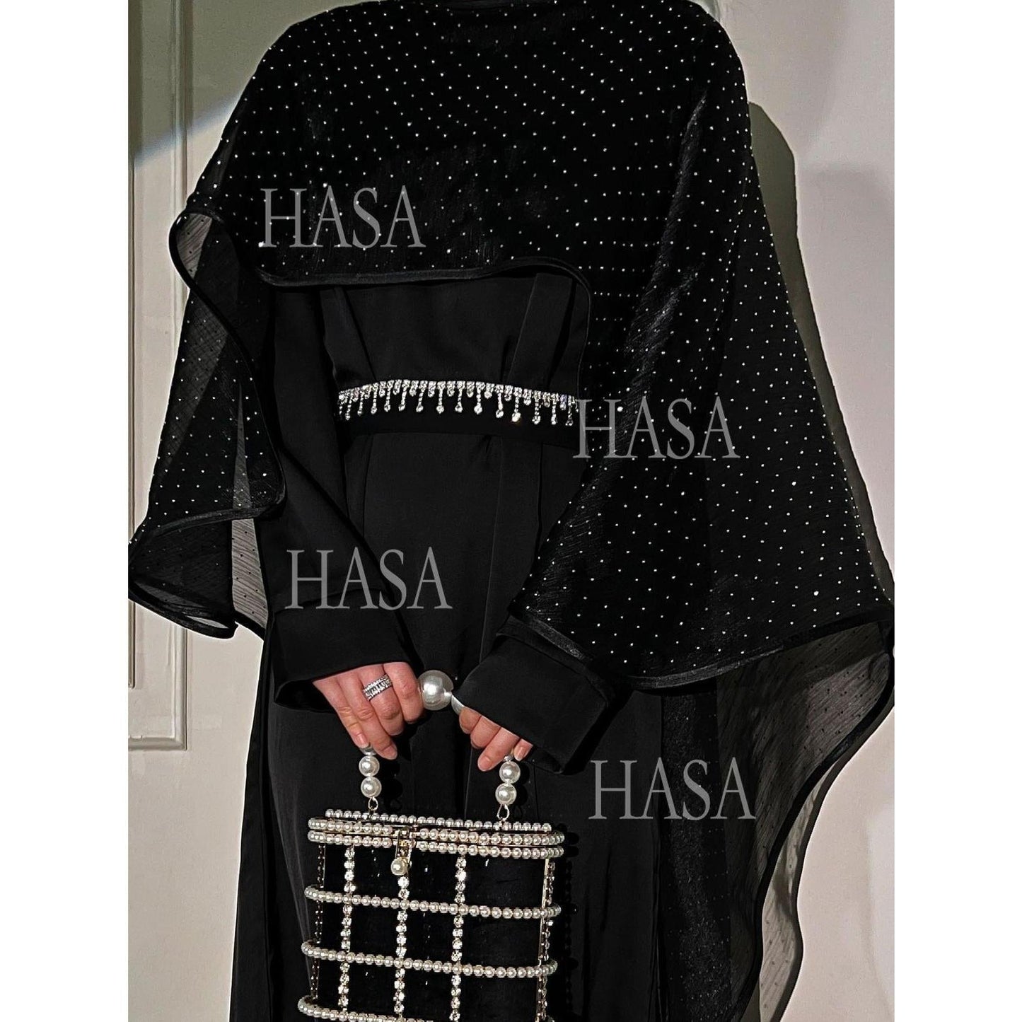 LMSA's Series LM6573 Abaya Elegant Cape-style Long Dress