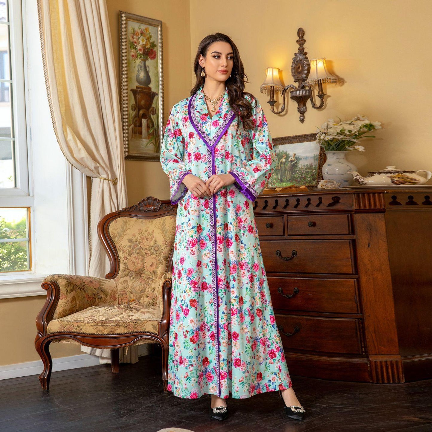 LUMAYA LUMAYA1079 Fashion Printed Hot Diamond Dress
