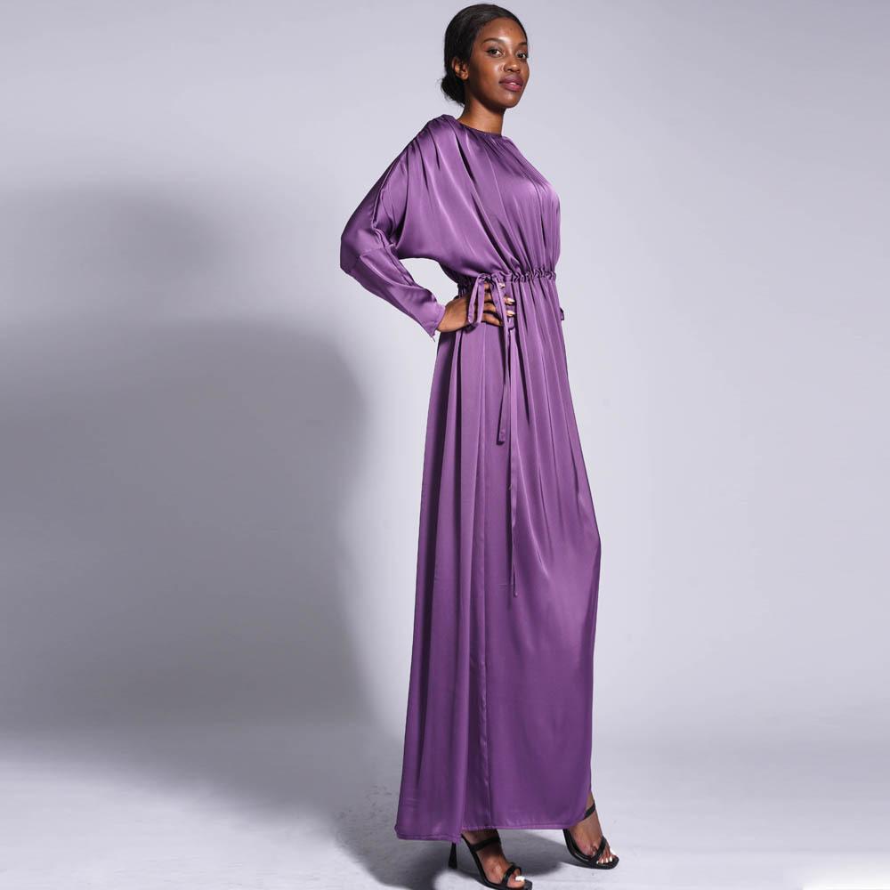 LUMAYA LUMAYA0435 Temperament Solid Color Raglan Dress