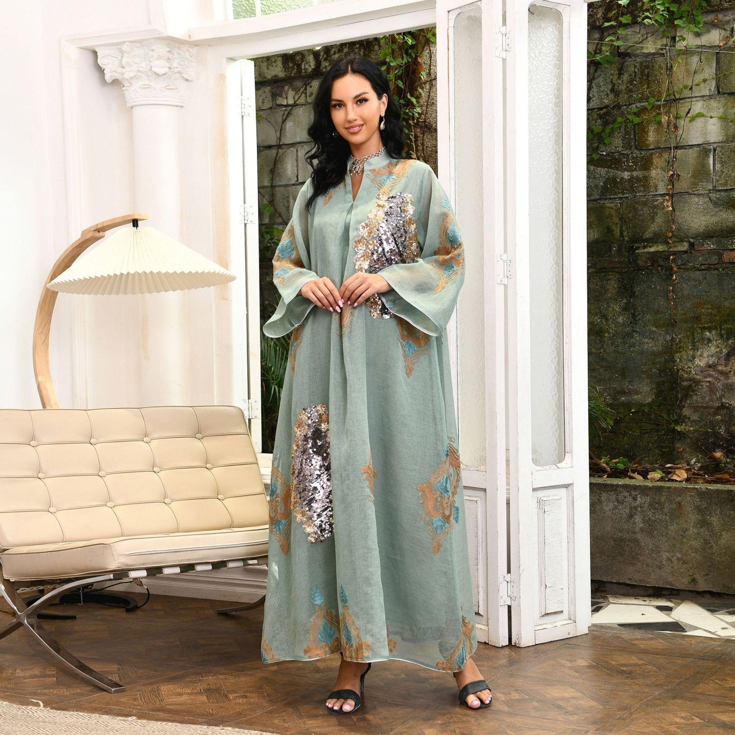 LUMAYA LUMAYA0443 Muslim Embroidered Dress