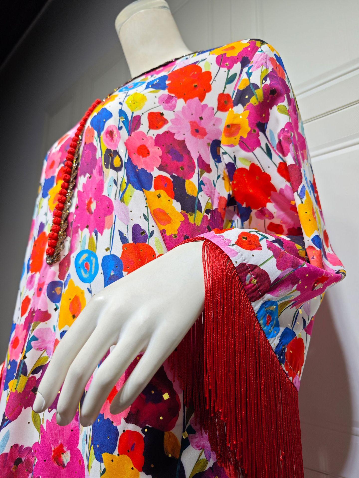 LUMAYA LUMAYA1080 Printed Casual Muslim Abaya