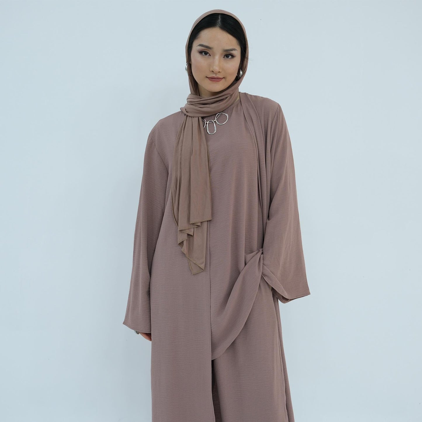 LM5107 Classic Solid Color Three-piece Suit - Loose Long Design Combination