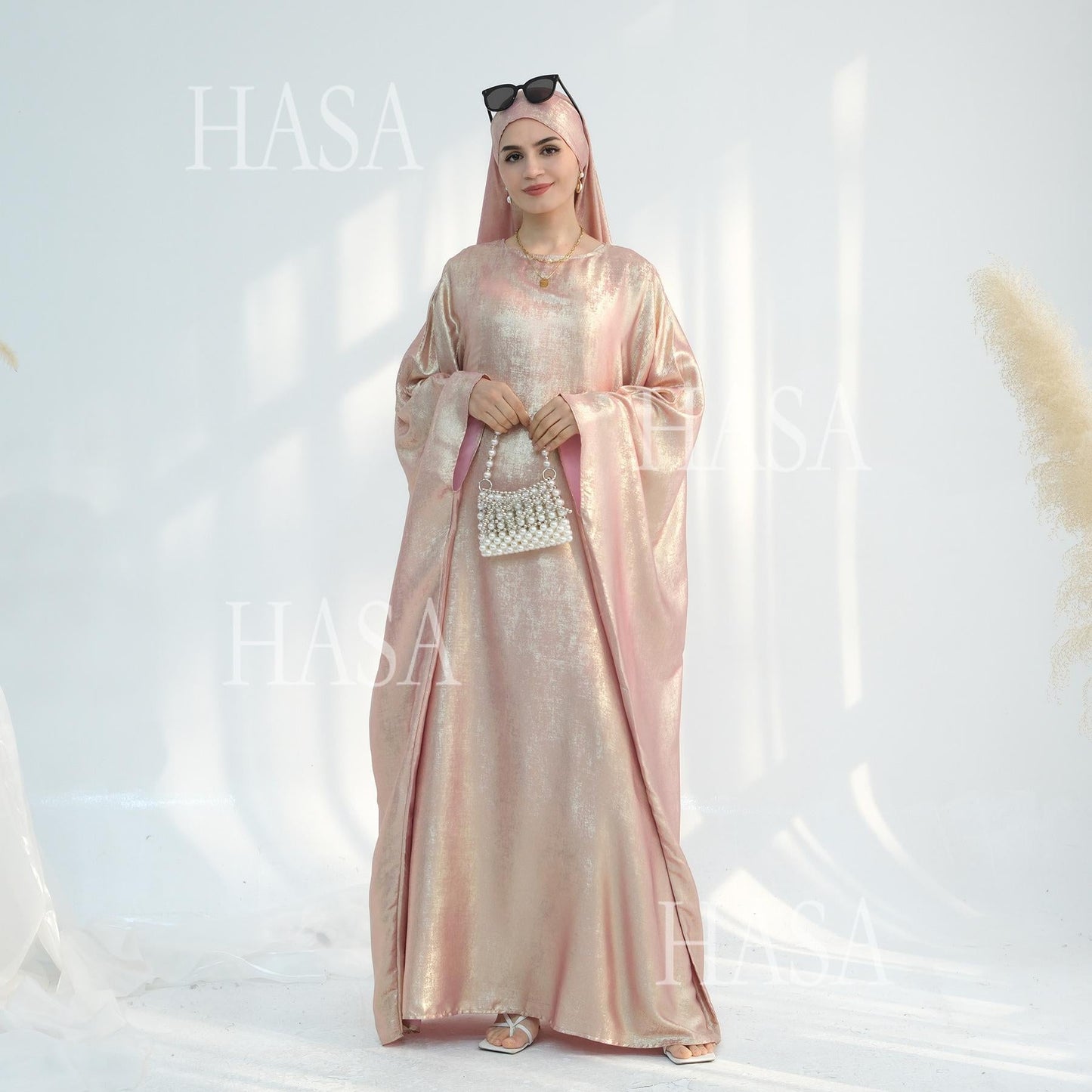 LUMAYA5879 Light-sensing Two-piece Dress | with Headscarf Design, The Overall Matching Is More Worry-free