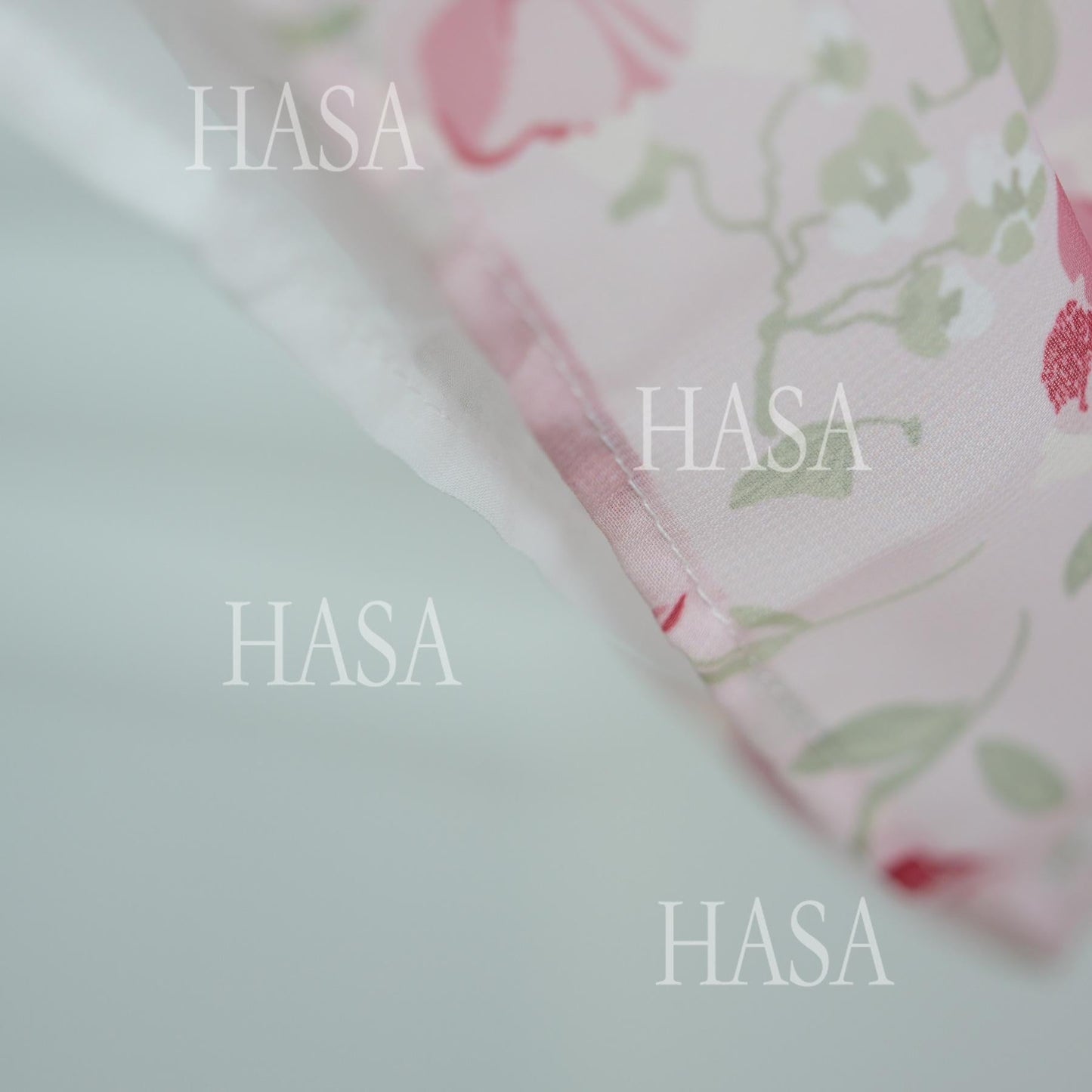 LUMAYA6515 Summer Printed Chiffon Jacket and Headscarf Two-Piece Set