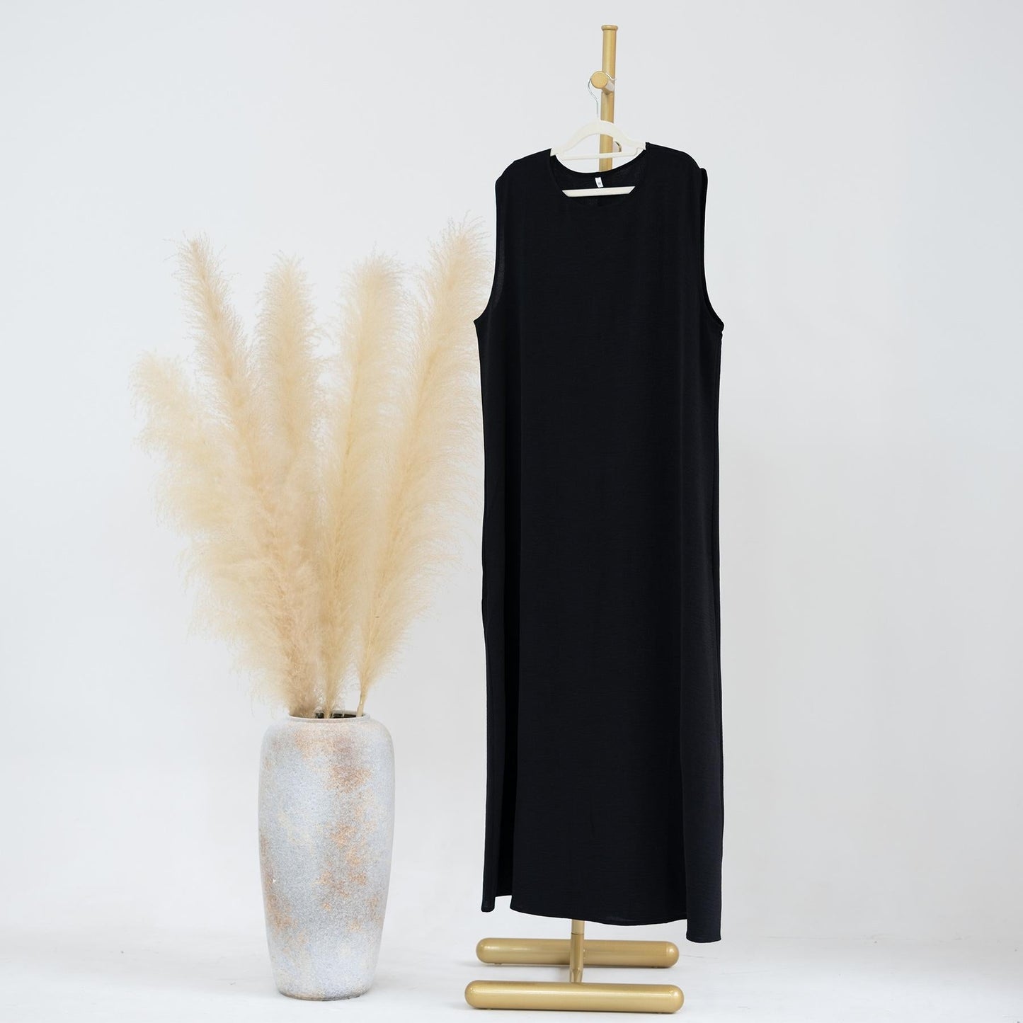 LUMAYA LUMAYA1019 Solid Color Bottom Tank Top Dress