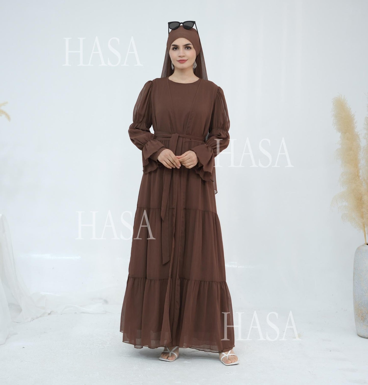 LUMAYA5880 Chiffon Texture Layered Design, A Two-way Dress Suitable for Both Daily and Formal Occasions
