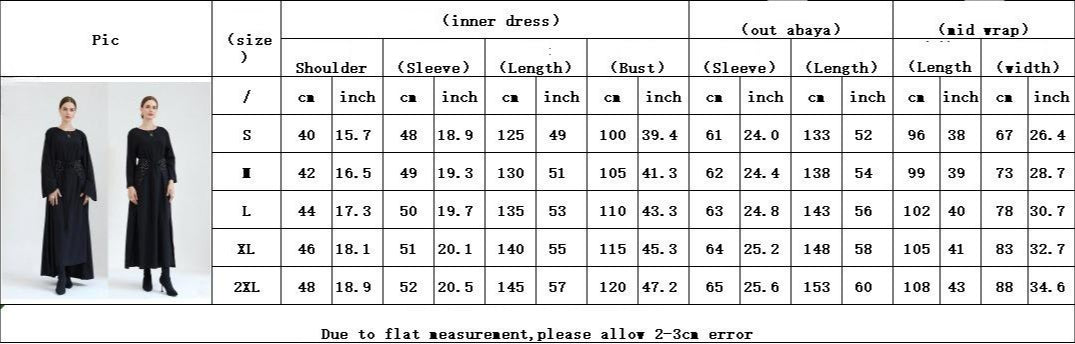 LM6578 Women's Solid Color Three-piece Robe Set (long Skirt + Skirt + Cardigan Jacket)