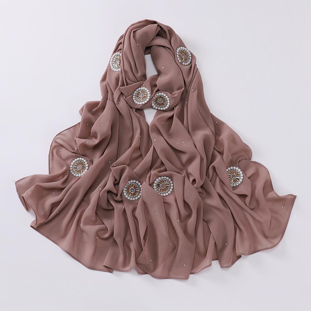 LUMAYA LM1126 Pearl Chiffon Baotou Scarf