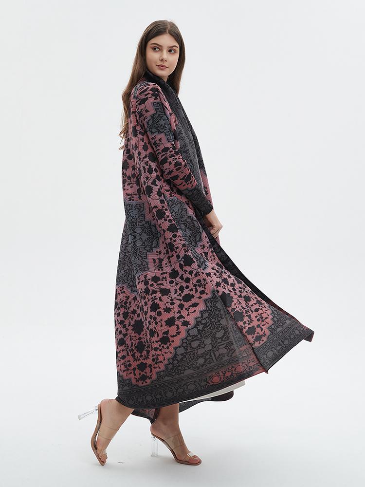 LUMAYA6705 Midnight Blush , Intricate Patterned Abaya for Ramadan