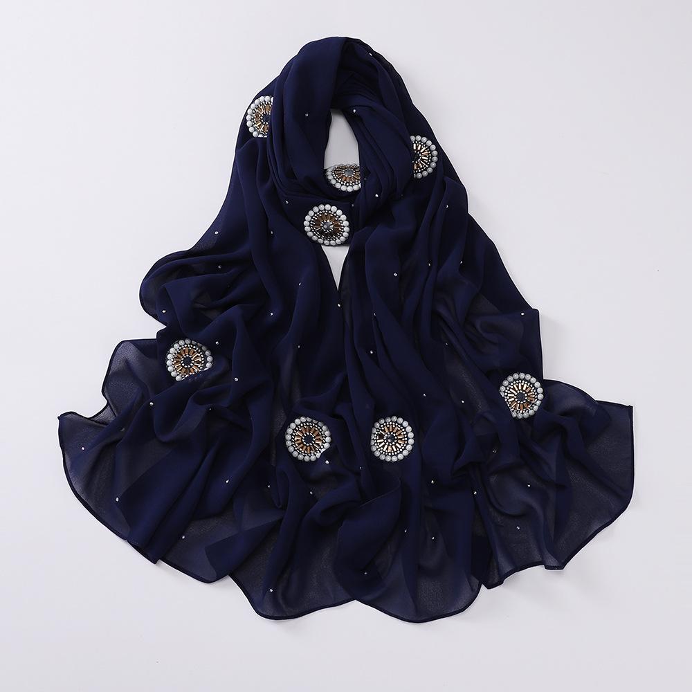 LUMAYA LM1126 Pearl Chiffon Baotou Scarf