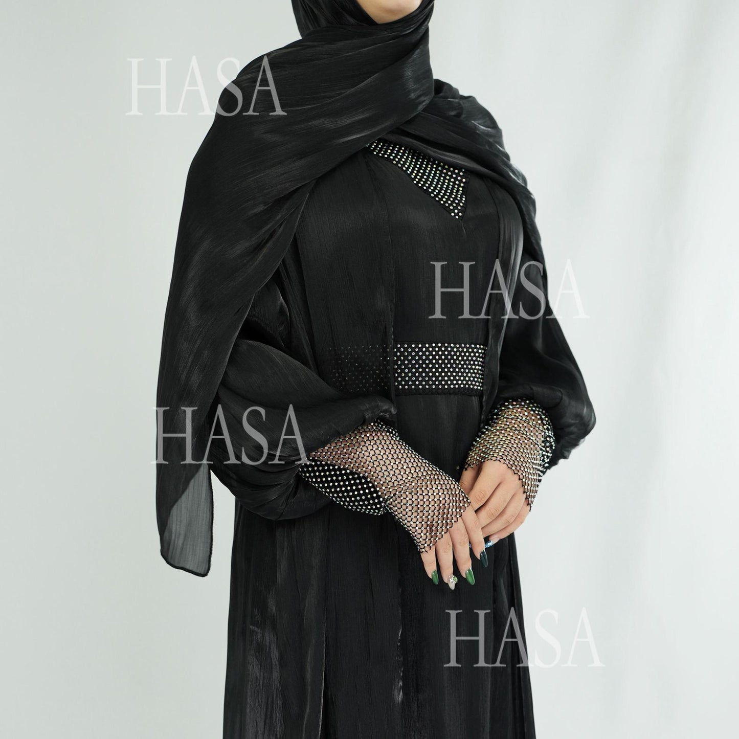 LUMAYA6481  Chiffon Robe 4 - Piece Set for Graceful Look