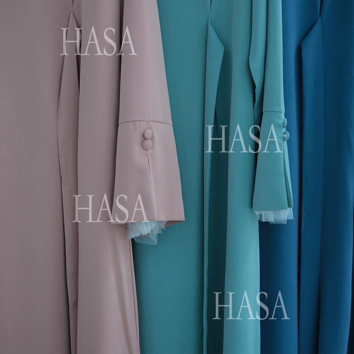 LUMAYASA's series LUMAYA6507 Simple style spliced lace robe dress (headscarf not included)