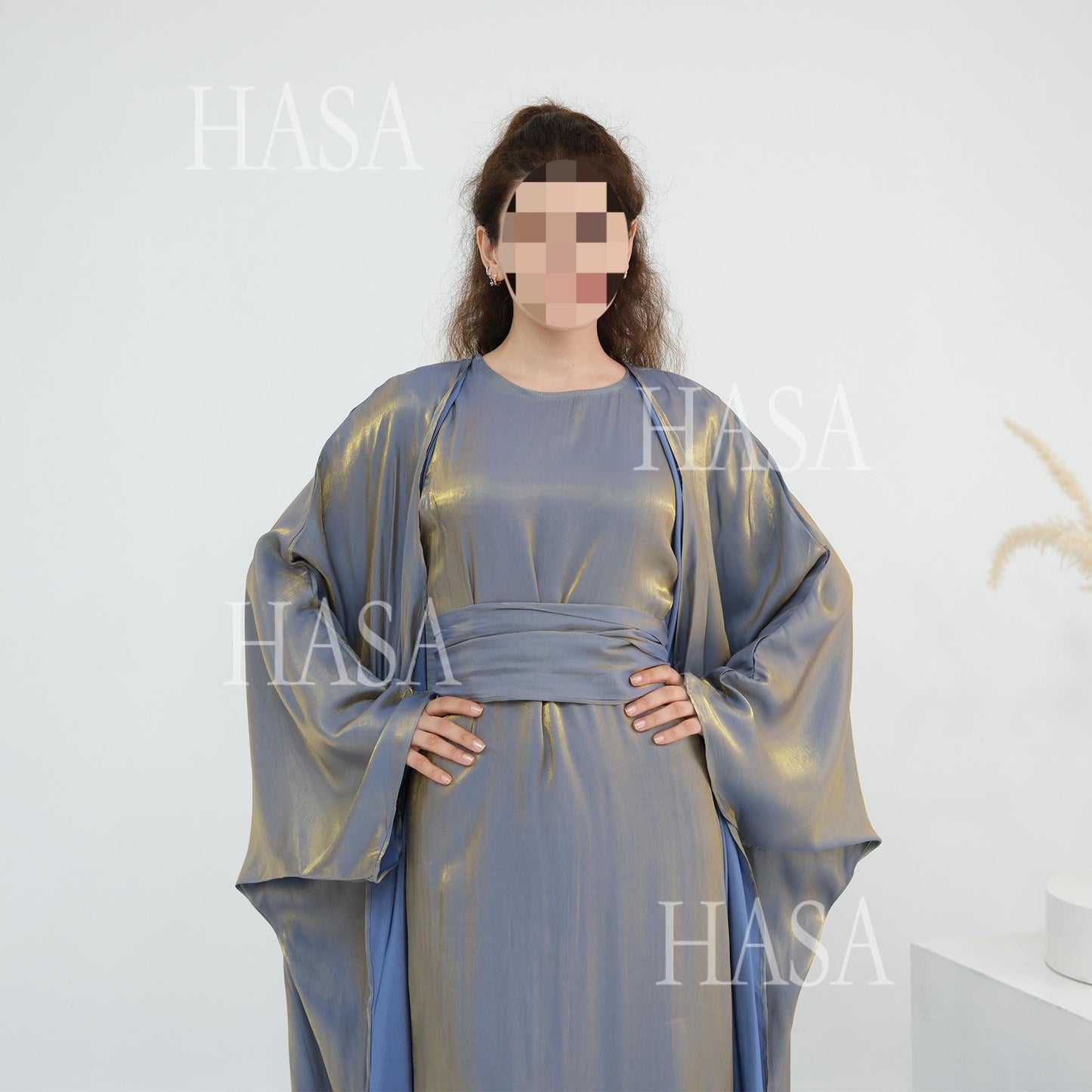 LUMAYA6530 Solid color simple two-piece long skirt suit