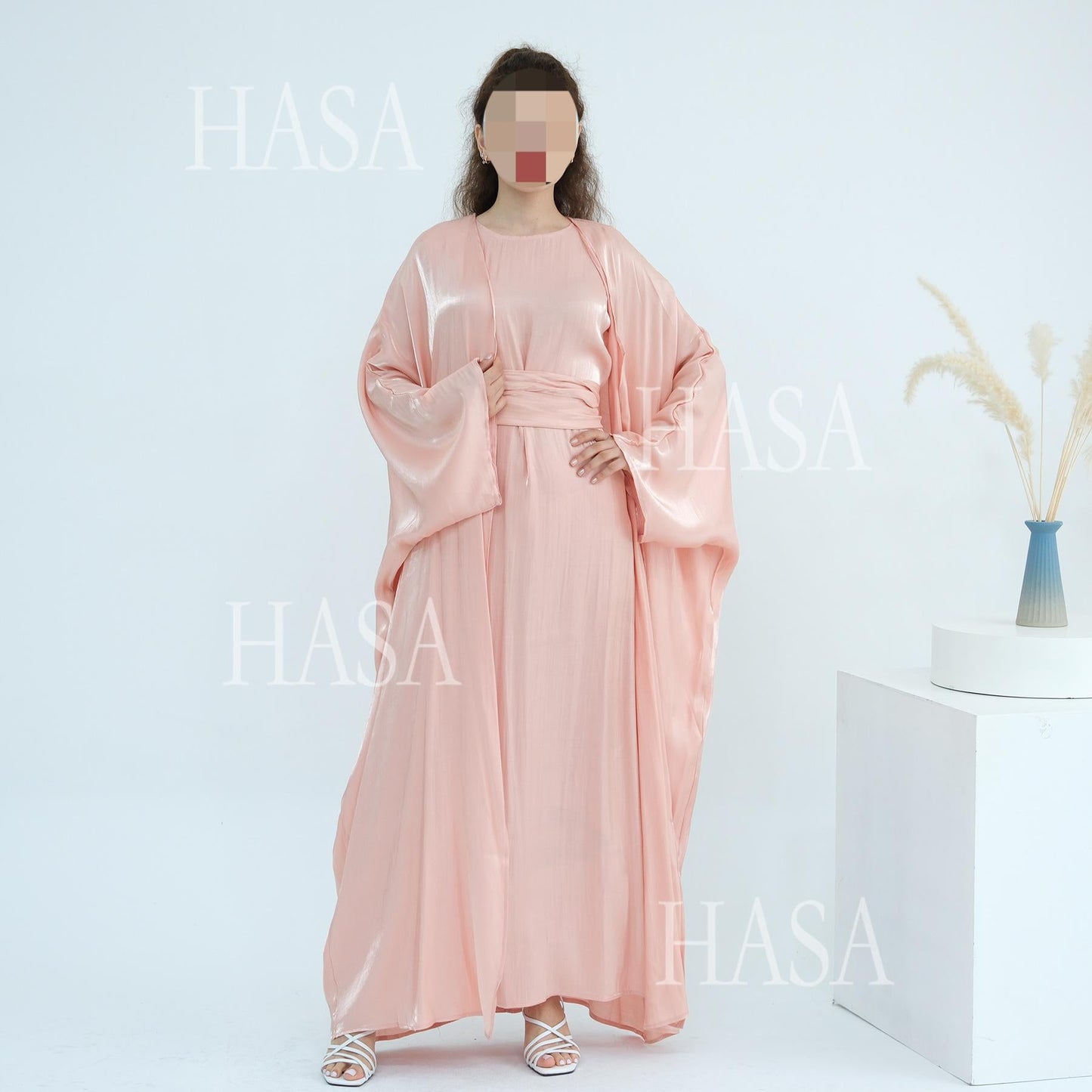 LUMAYA6530 Solid color simple two-piece long skirt suit