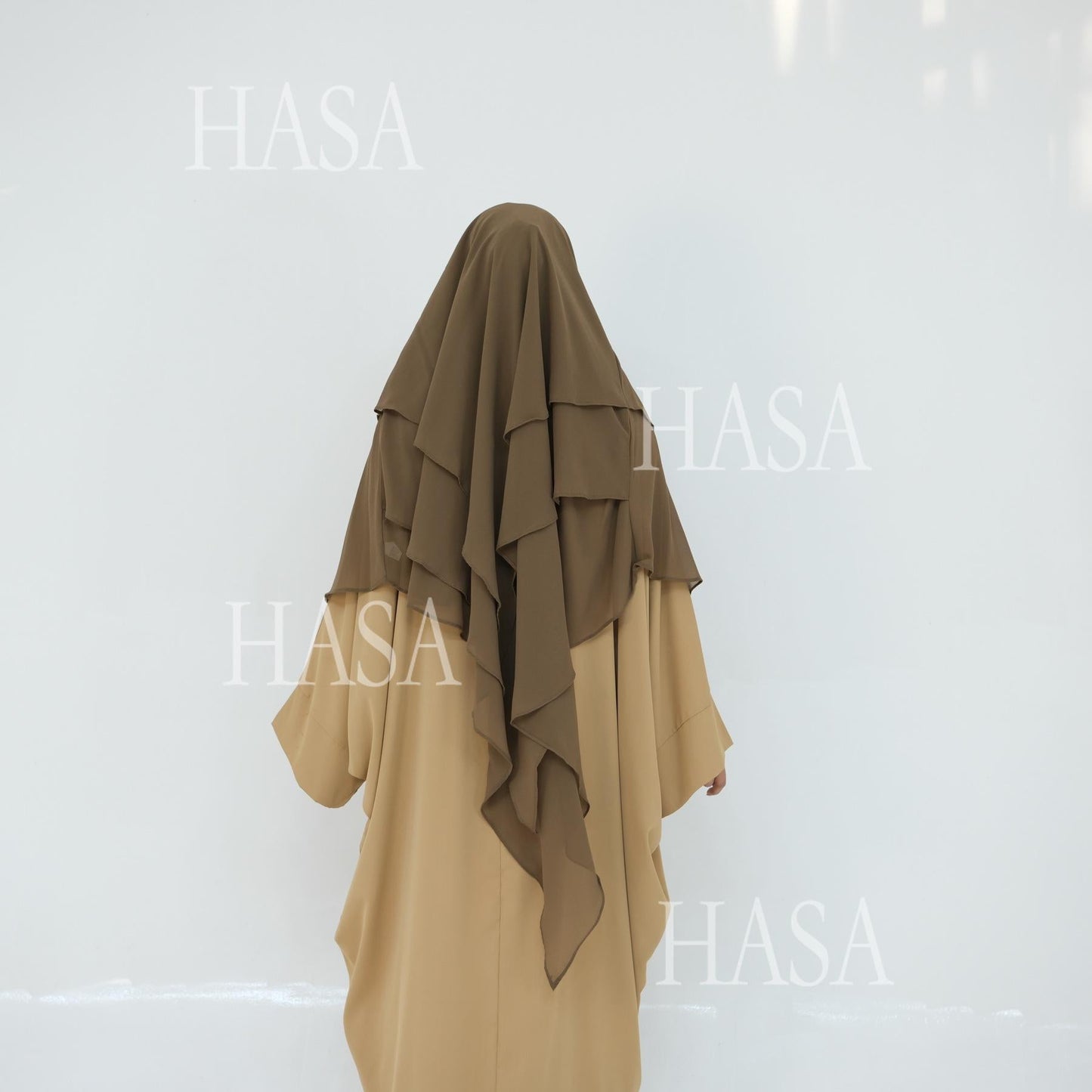LUMAYA6475 Soft and large double-layer headscarf, wide solid color