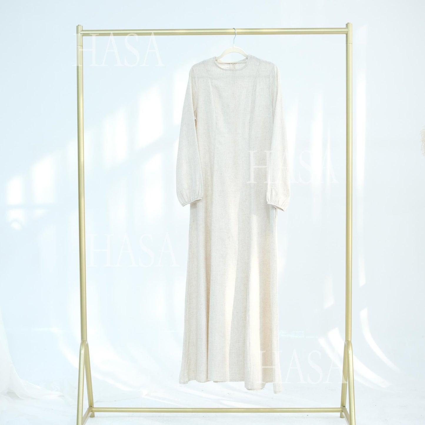 LMSA LM5868 Solid Color Swing Comfortable  Dress Robe Waist Cinching