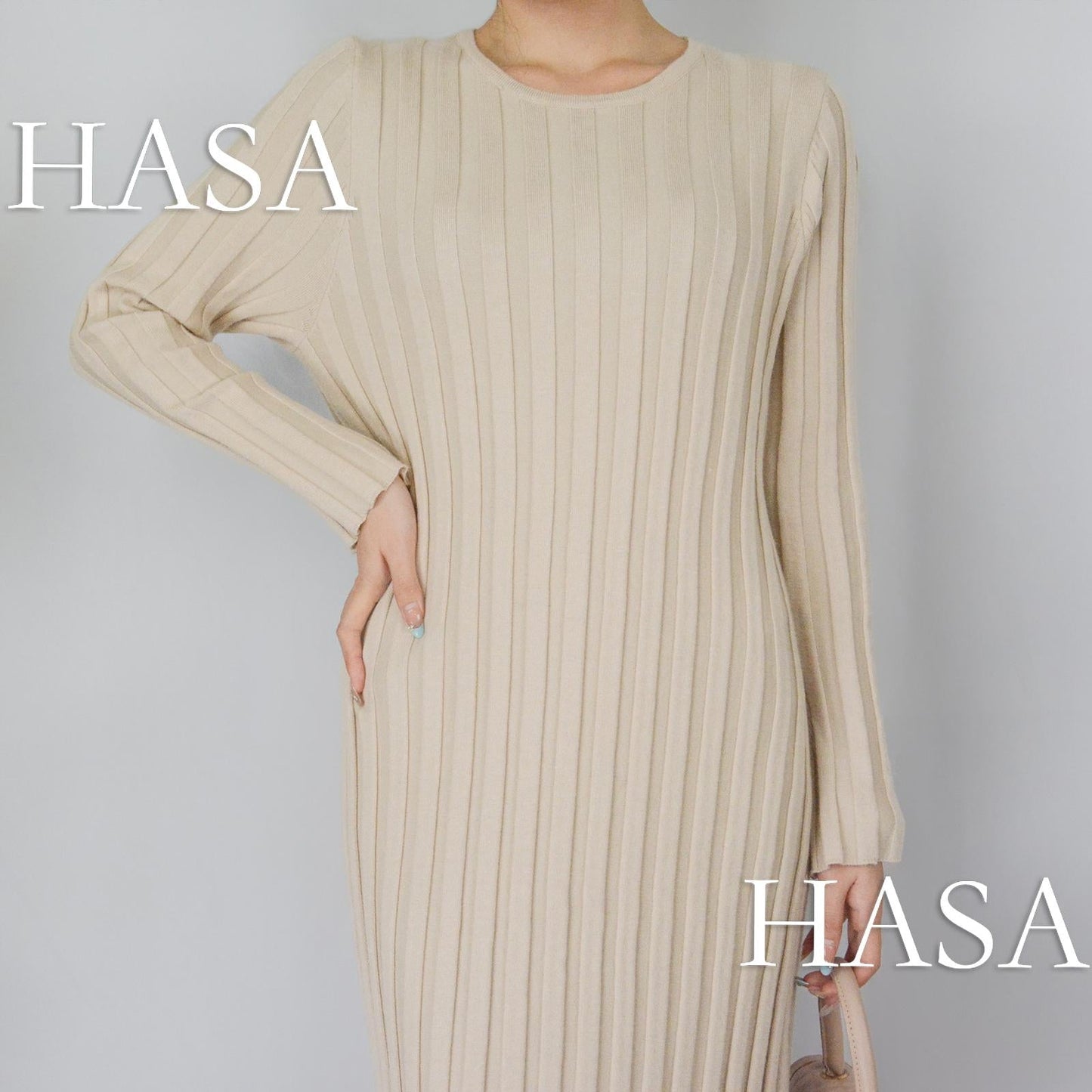 HAYA0112 Knitted long dress warm for autumn and winter