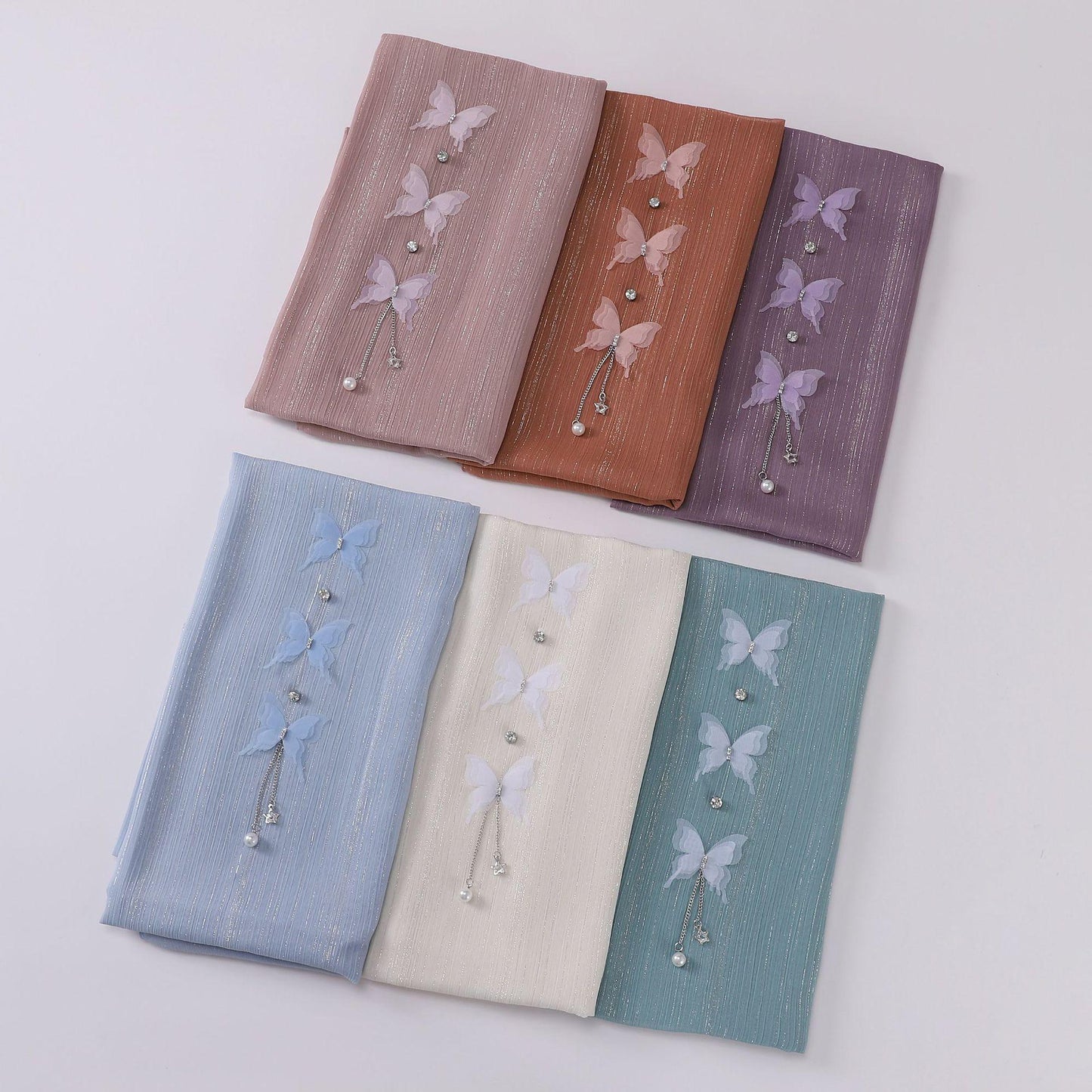 LUMAYA LM1112 Butterfly Long Headband Muslim Hijab