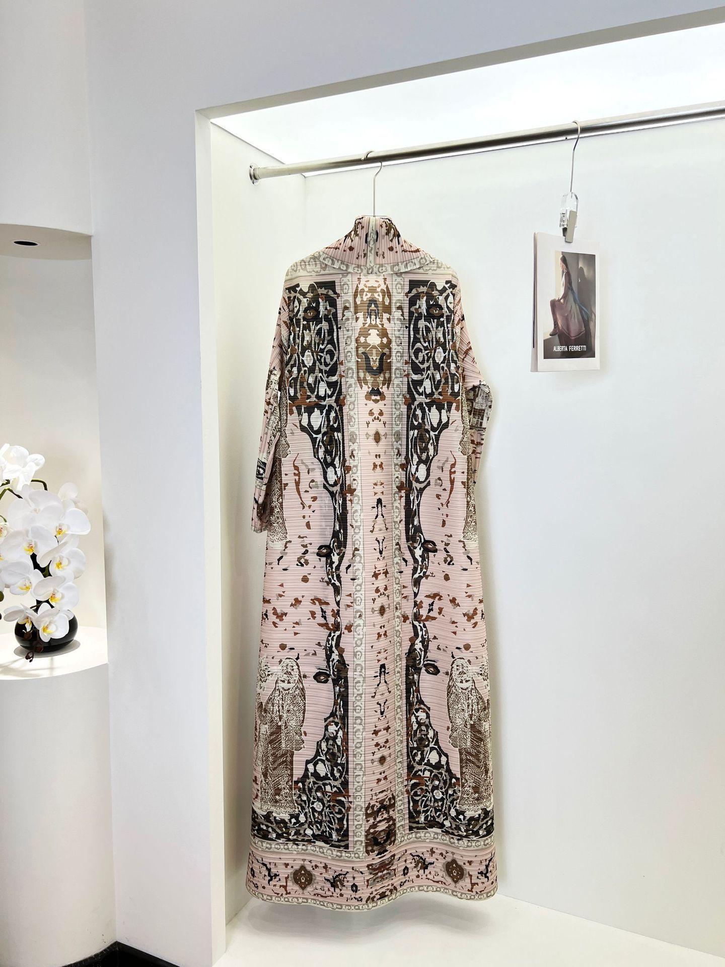 LUMAYA6719 Blush Tapestry  Pink Abaya with Intricate Traditional Prints