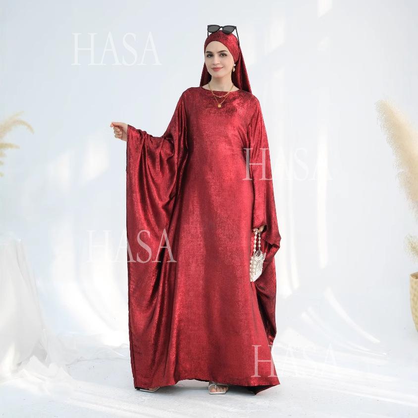 LUMAYA5879 Light-sensing Two-piece Dress | with Headscarf Design, The Overall Matching Is More Worry-free