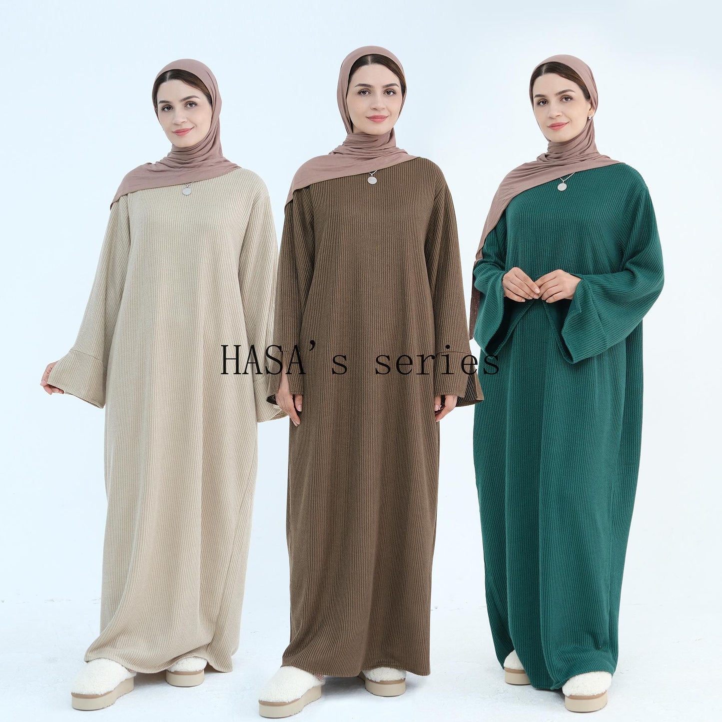 LUMAYA5440 Large Sleeve Thick Knitted Sweater Dress - Loose and Elegant Long Dress party  wear red dress thick  thigh 2  part bow  outfits