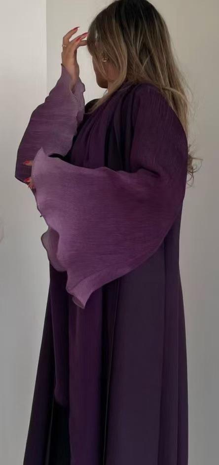 LUMAYASASERIES LUMAYA6721 Olive Ombre  Green Abaya with Gradient Cuffs