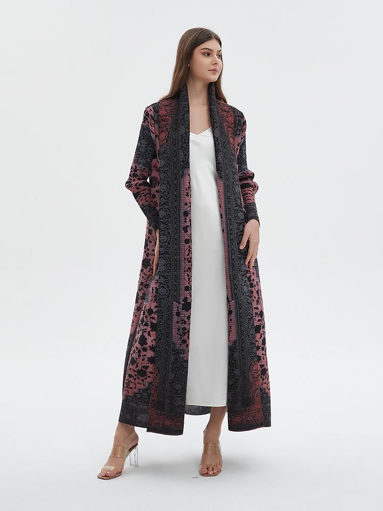 LUMAYA6705 Midnight Blush , Intricate Patterned Abaya for Ramadan