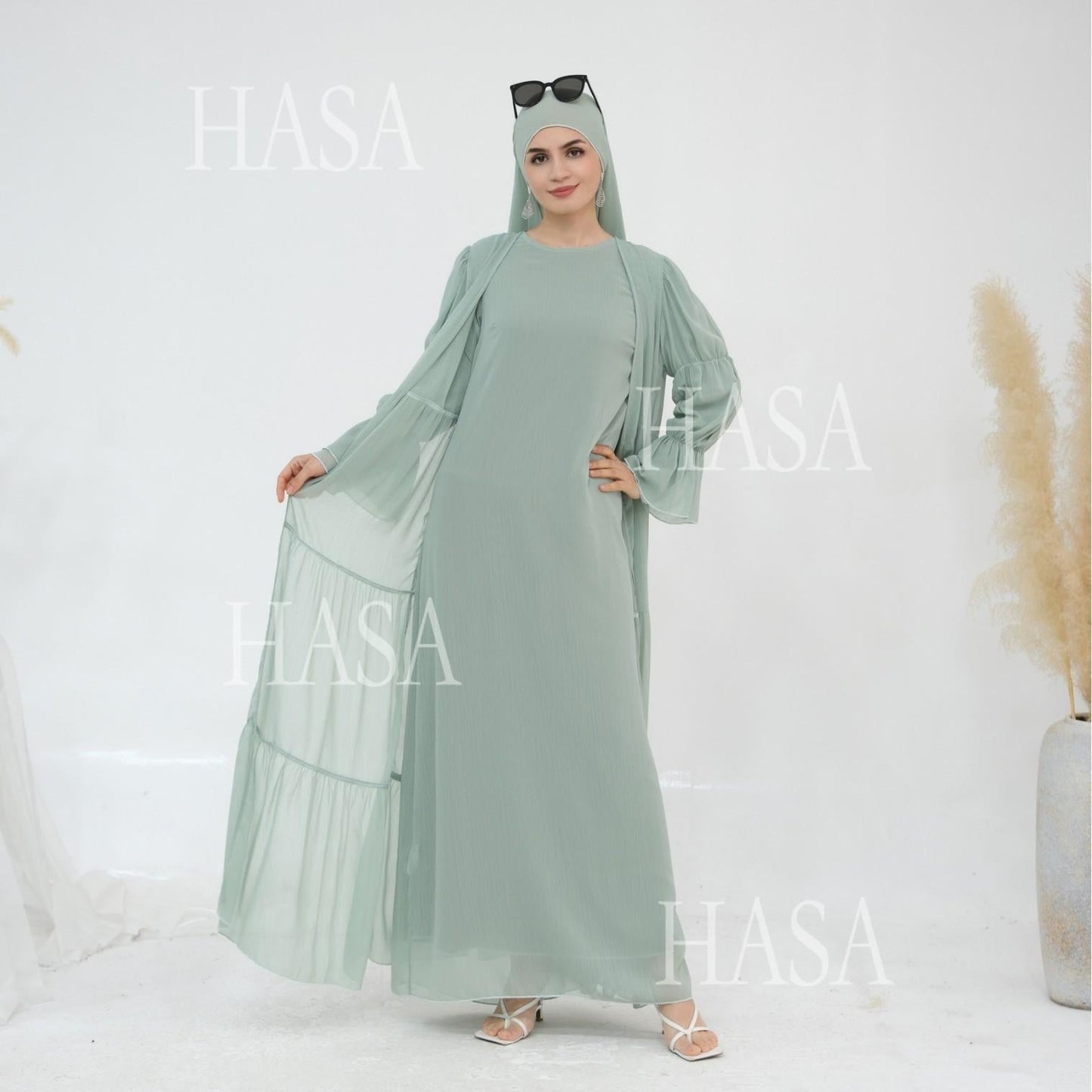 LUMAYA5880 Chiffon Texture Layered Design, A Two-way Dress Suitable for Both Daily and Formal Occasions