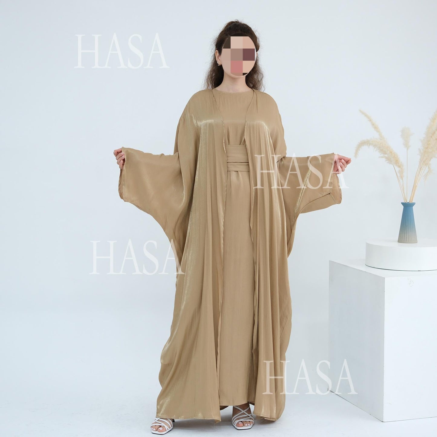LUMAYA6530 Solid color simple two-piece long skirt suit