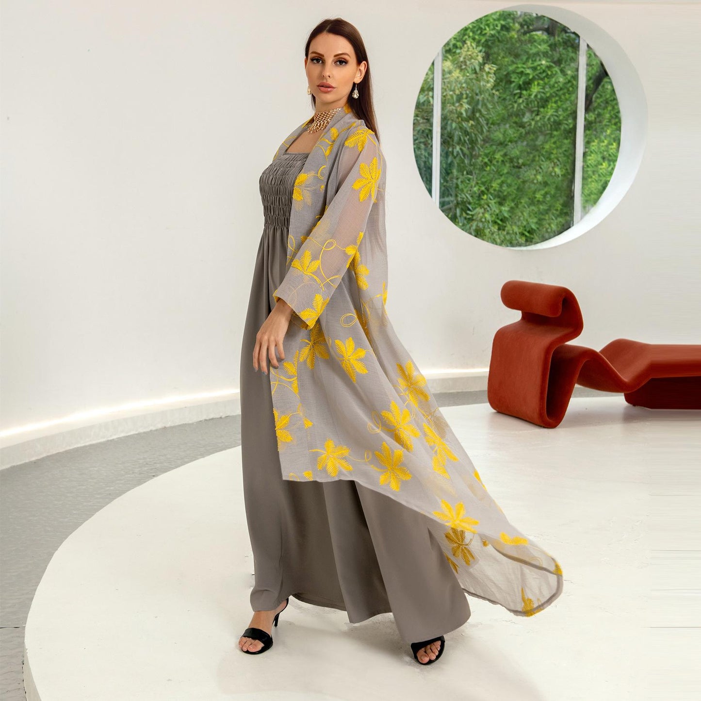 LUMAYA LUMAYA1076 2pcs Inner Dress  with Cardigan
