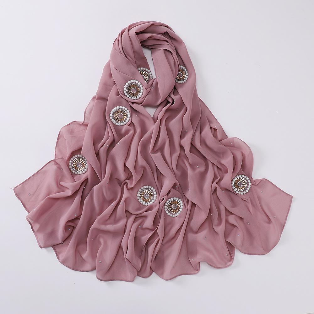 LUMAYA LM1126 Pearl Chiffon Baotou Scarf