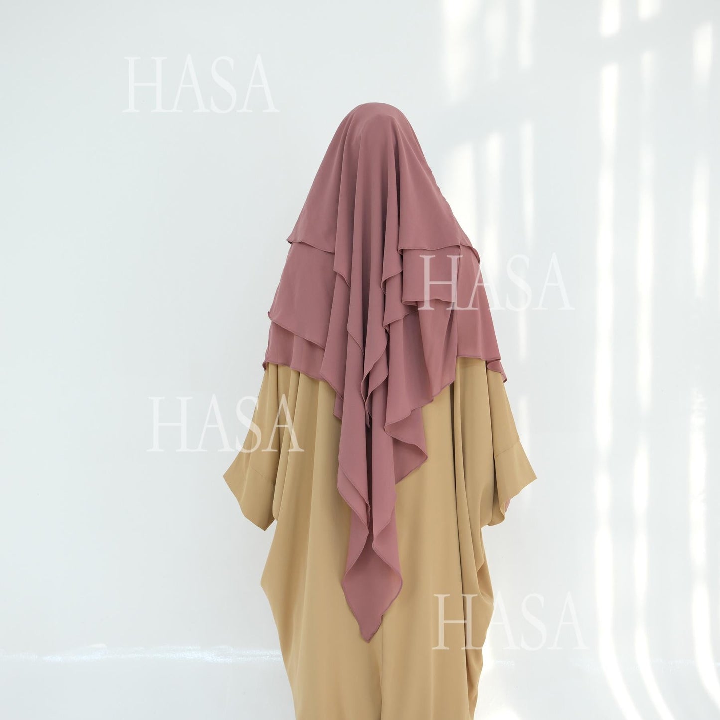 LUMAYA6475 Soft and large double-layer headscarf, wide solid color