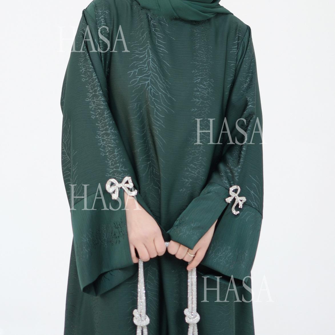 LUMAYA5867 Bow-knot Cuff Long Skirt | Elegant and Radiant