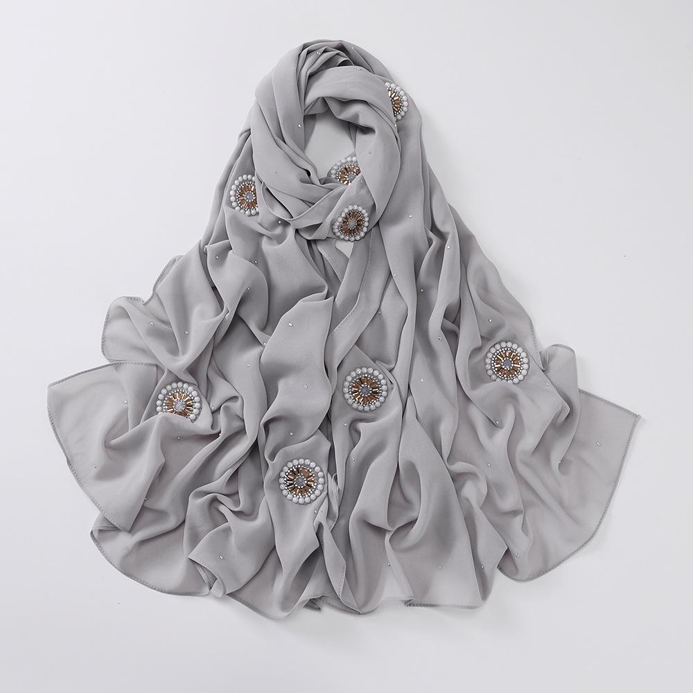 LUMAYA LM1126 Pearl Chiffon Baotou Scarf