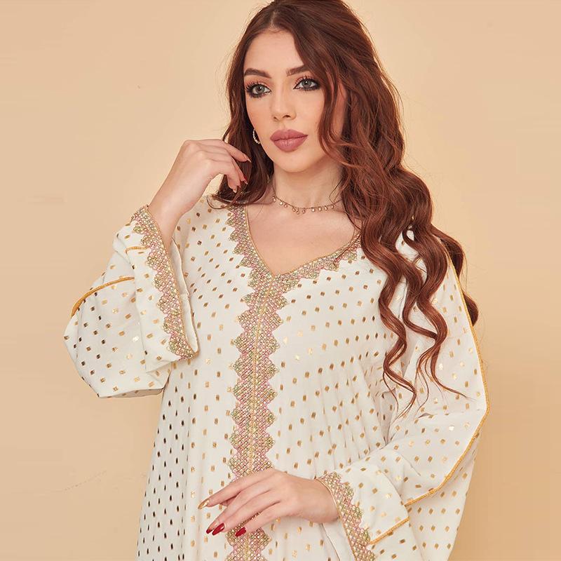 LUMAYA0442 Middle East Women's Clothing New Bronzing Muslim Dubai Robe