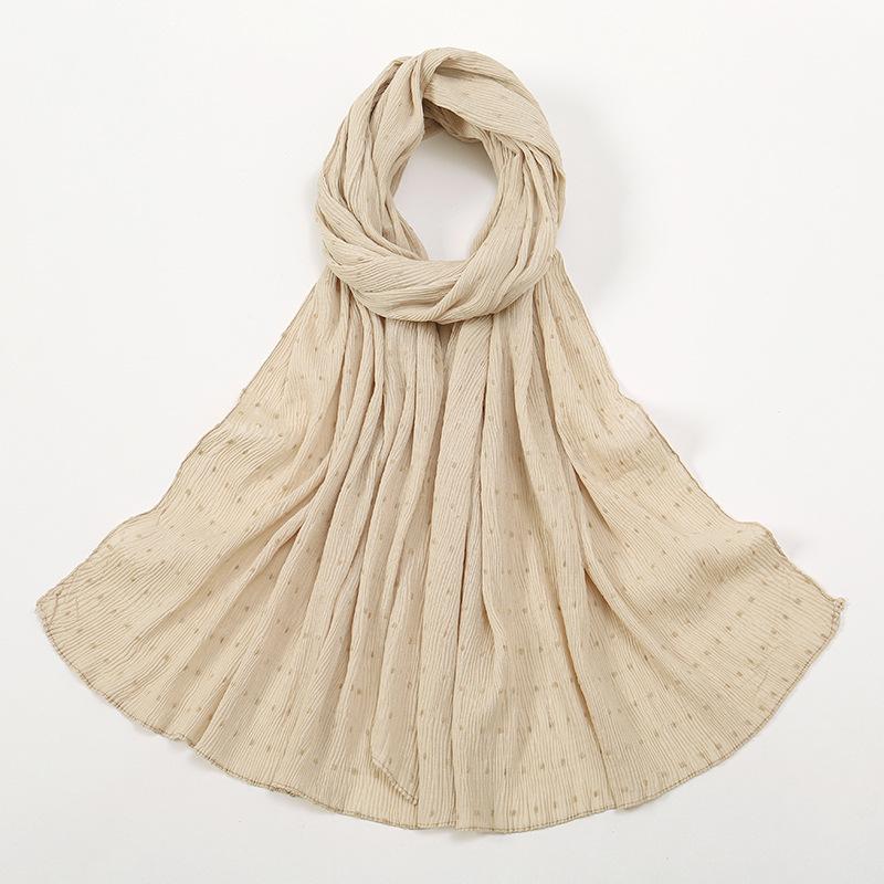 LUMAYA LM1122 Pure Color Cotton and Linen Long Scarf