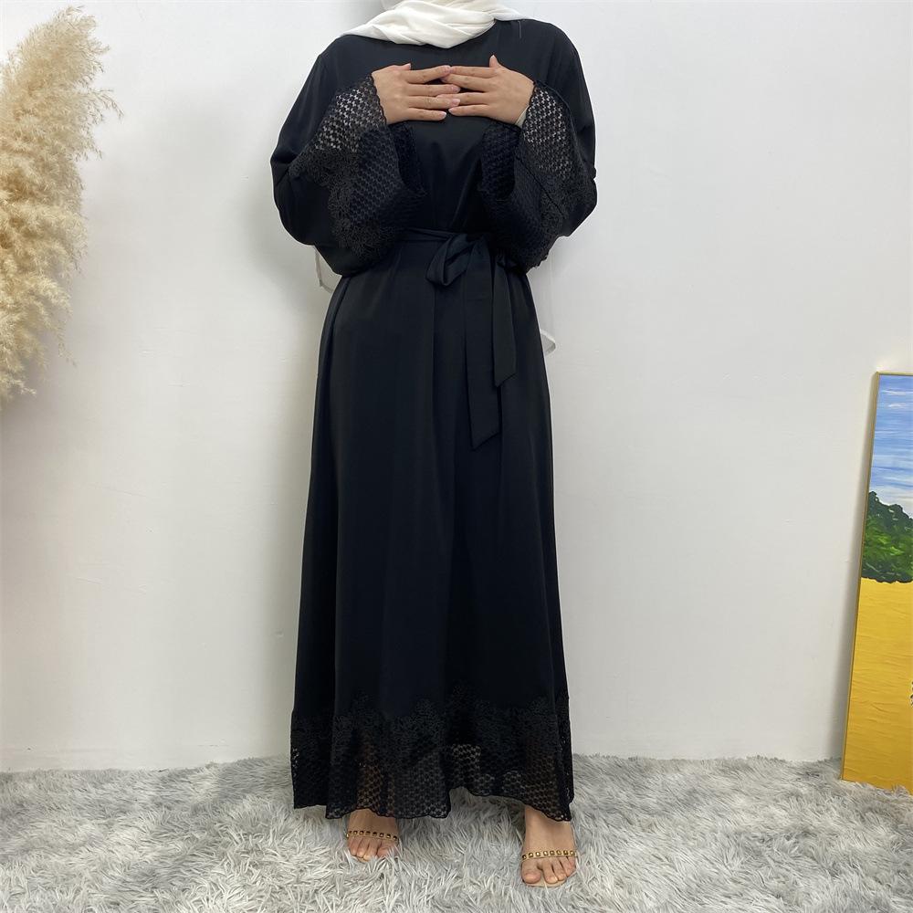 LUMAYA LUMAYA1084 Muslim Fashion Lace Robe Dress