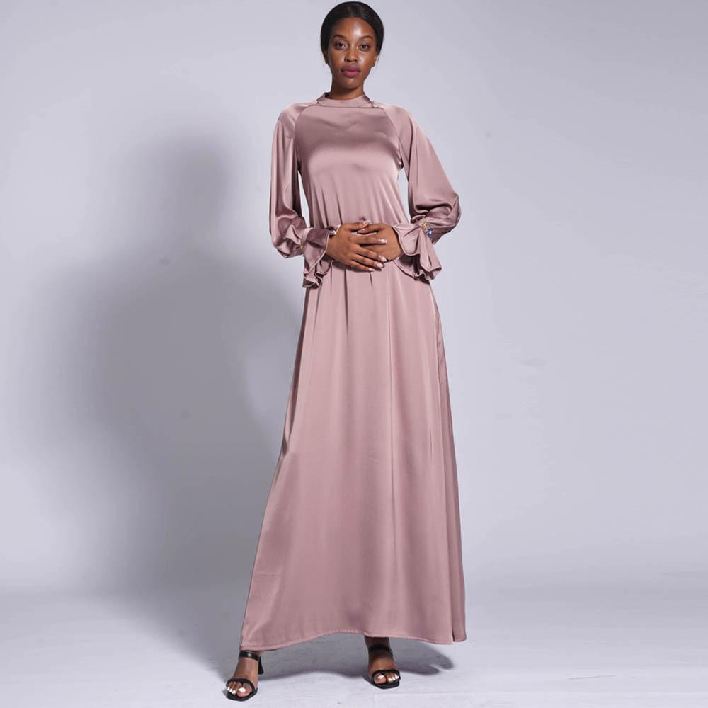 LUMAYA LUMAYA0436 Diamond Buckle Long Solid Loose Dress