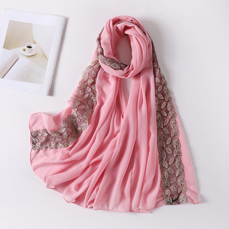 LUMAYA LM1130 Pearl Chiffon Lace Headscarf