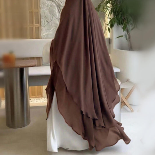 HAYA HAYA1000 Double Layered Chiffon Large Swing Headscarf
