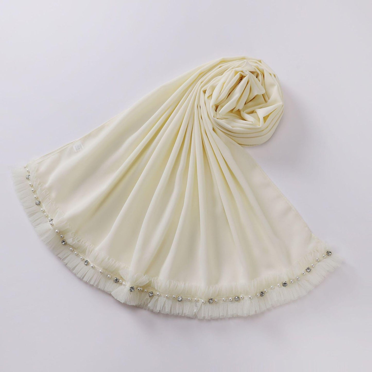 LUMAYA LM1118 Pearl Chiffon Lace Headscarf