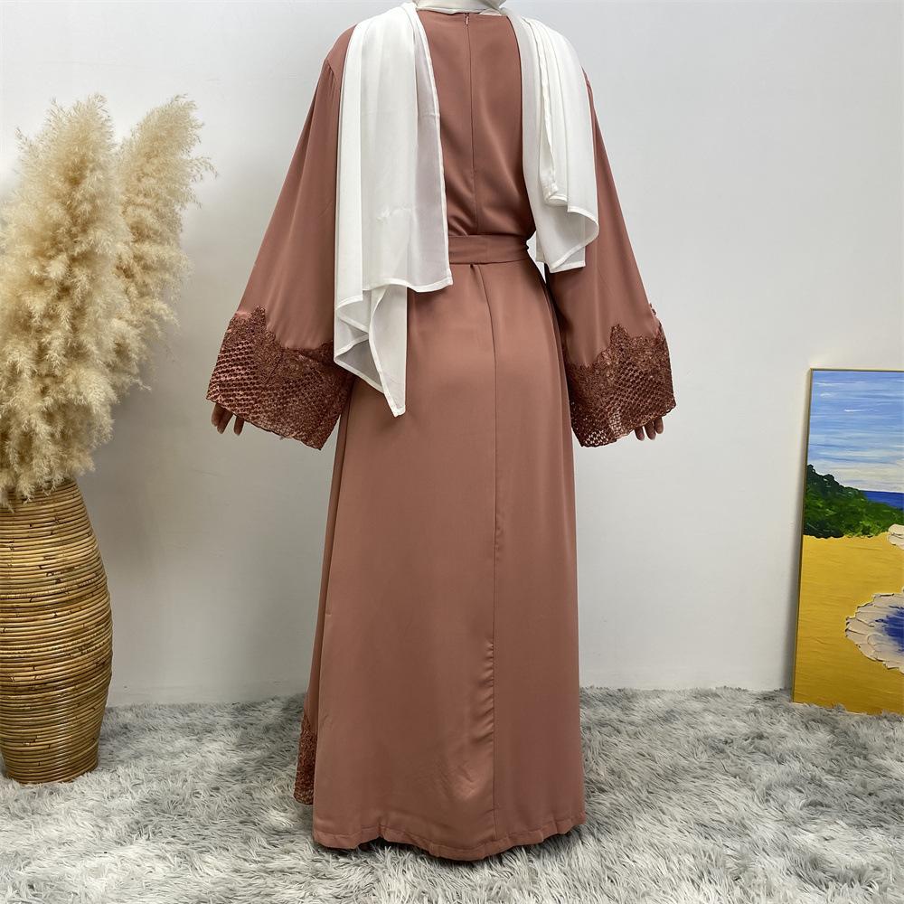 LUMAYA LUMAYA1084 Muslim Fashion Lace Robe Dress