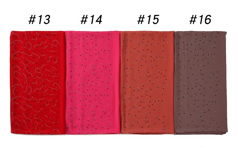 LUMAYA LM1127 Pearl Chiffon Rhinestone Headscarf