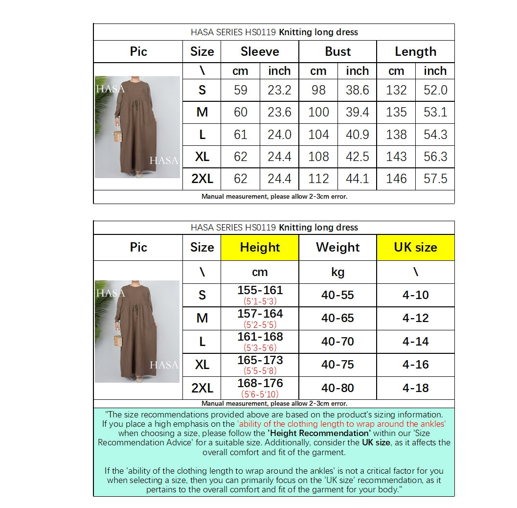 LUMAYA0119 knitted long dress with waist belt and pockets autumn and winter